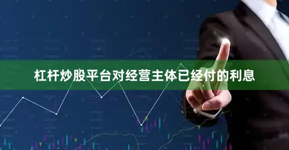 杠杆炒股平台对经营主体已经付的利息